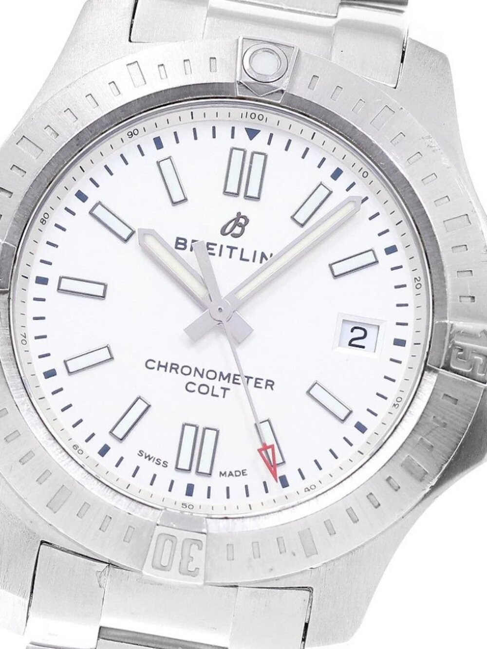 BREITLING Colt A17313 Date chronometer white Dial Automatic Men's Watch_945458